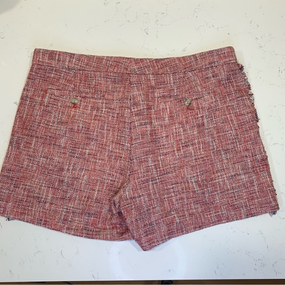 BANANA REPUBLIC Shorts Pink Red Size 12 Woven Fringe Pockets - Picture 4 of 11